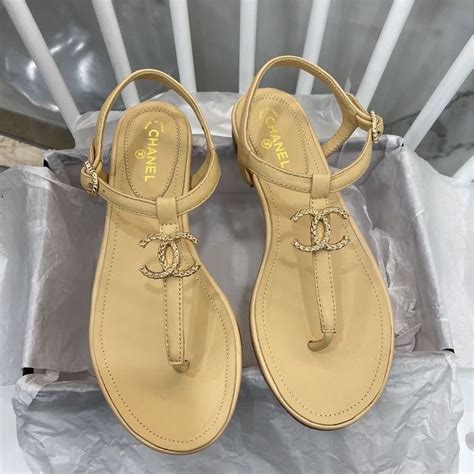 chanel thong sandals|Chanel Sandals On Sale .